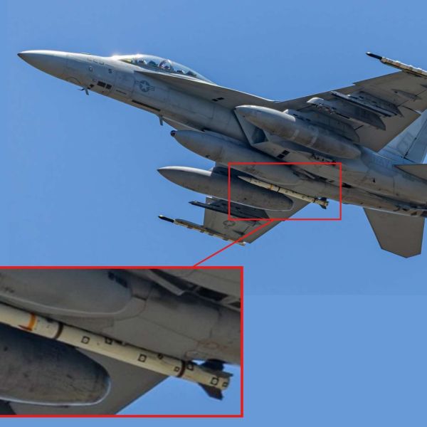 A newly photographed Boeing F/A-18F Super Hornet carrying the AIM-260A Joint Advanced Tactical Missile suggests the United States is moving closer to fielding a next-generation beyond-visual-range weapon designed to restore long-range air combat advantage against peer adversaries (Picture Source: Jonathan Tweedy)