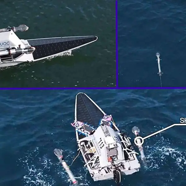 Havoc, Lockheed Martin, and Vatn Systems demonstrated a coordinated maritime autonomy concept linking Rampage USVs and Skelmir S6 UUVs to execute multi-phase naval strike missions across surface and subsurface domains (Picture Source: Havoc)