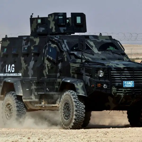 The Balkan MRAP during a live demonstration at the World Defense Show 2026, illustrating its mobility and protected vehicle configuration (Picture source: Army Recognition)