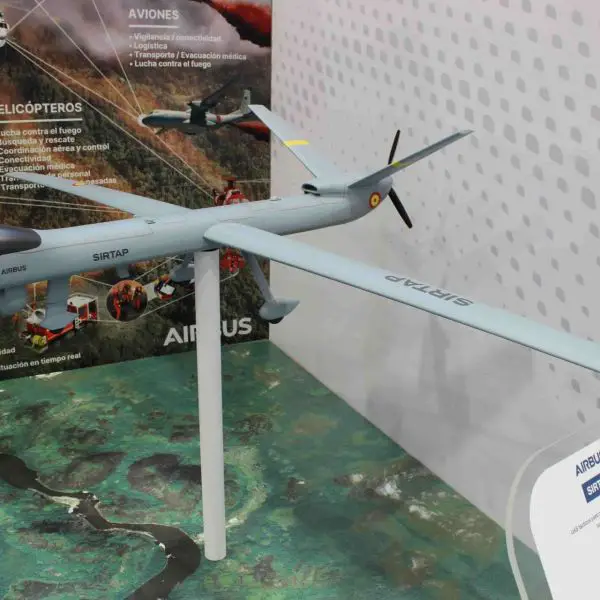 Sirtap is a medium altitude tactical drone designed for long endurance surveillance, carrying electro-optical and radar payloads on a compact twin boom airframe suited for border and maritime monitoring (Picture Source: Army Recognition)