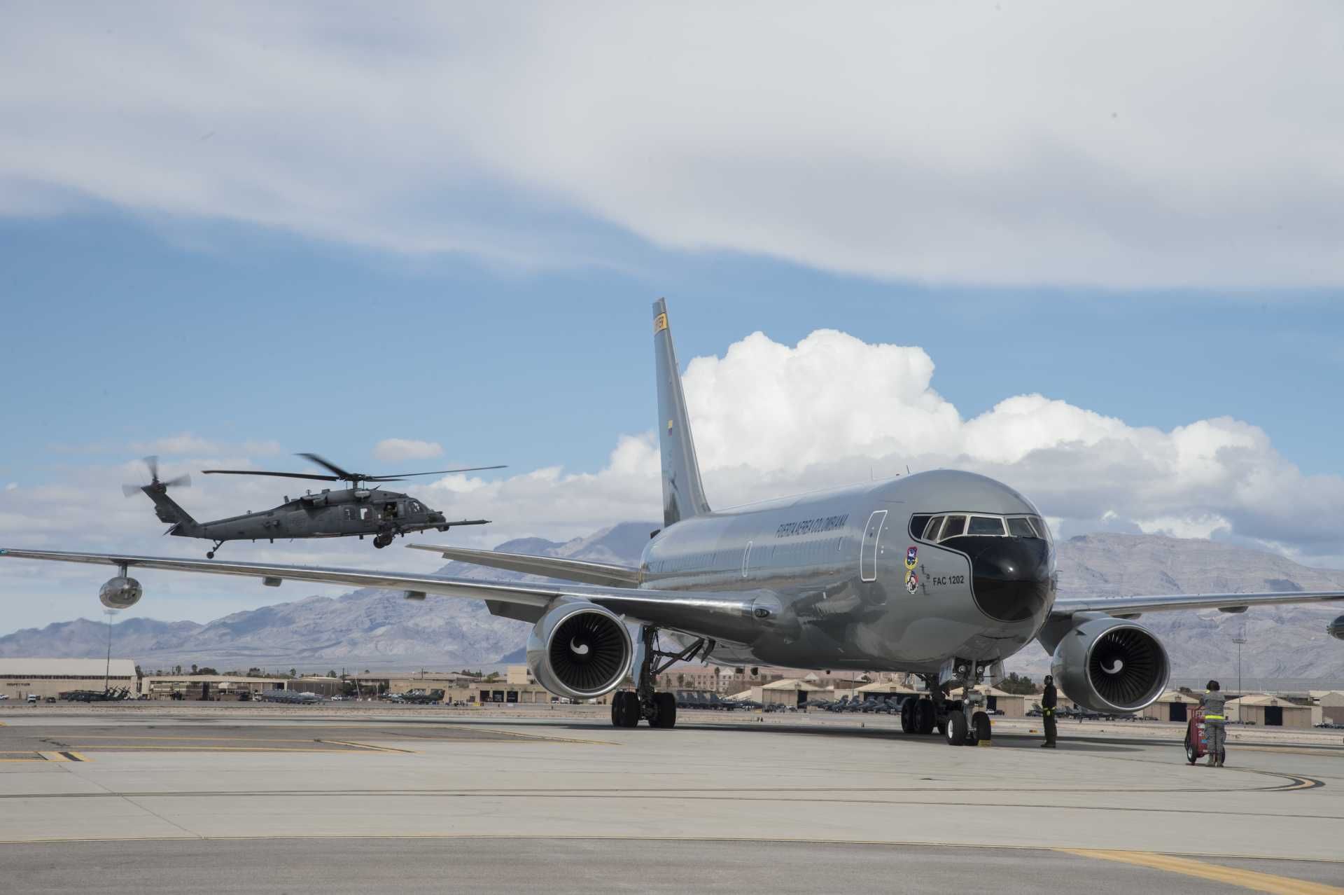 The B767 Multi-Mission Tanker Transport (B767 MMTT) under consideration is already in service with Colombia, which received its converted Boeing Multi-Mission Transport Tanker Jupiter 767 in 2010. (Picture source: US Air Force)