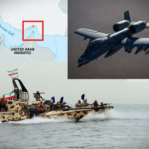 Gen. Dan Caine confirmed that U.S. A-10 Warthogs and AH-64 Apache helicopters are now operating against Iranian fast attack craft in the Strait of Hormuz, expanding Operation Epic Fury’s maritime security mission in one of the world’s most strategically vital waterways (Picture Source: U.S. CENTCOM / Iranian Media / Britannica)