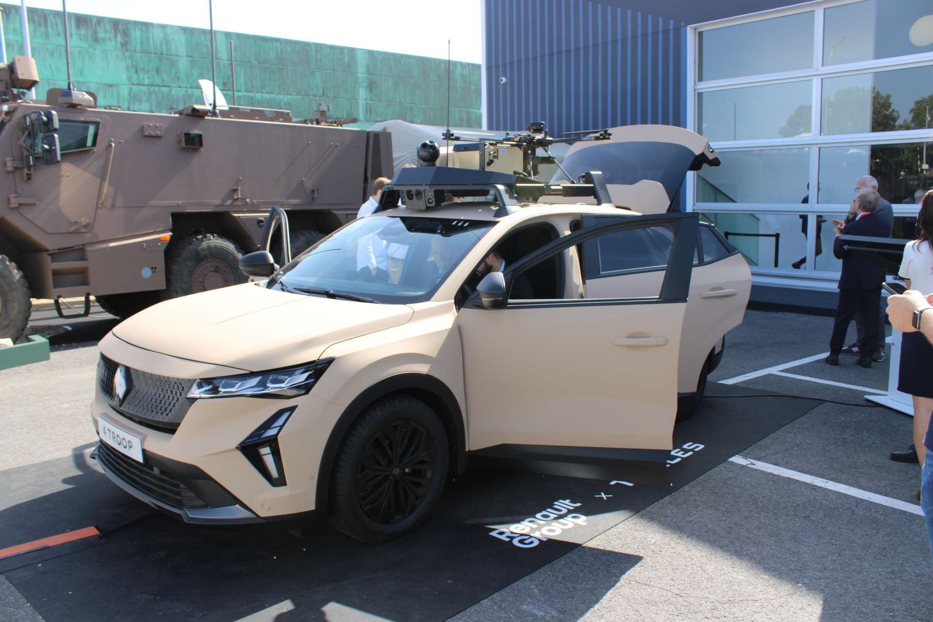 Renault Group and Thales unveiled the 4 TROOP hybrid 4x4 at Eurosatory 2026, a mobile command and reconnaissance vehicle designed for secure communications, drone control, field power, and networked land operations (Picture source: Army Recognition Group).
