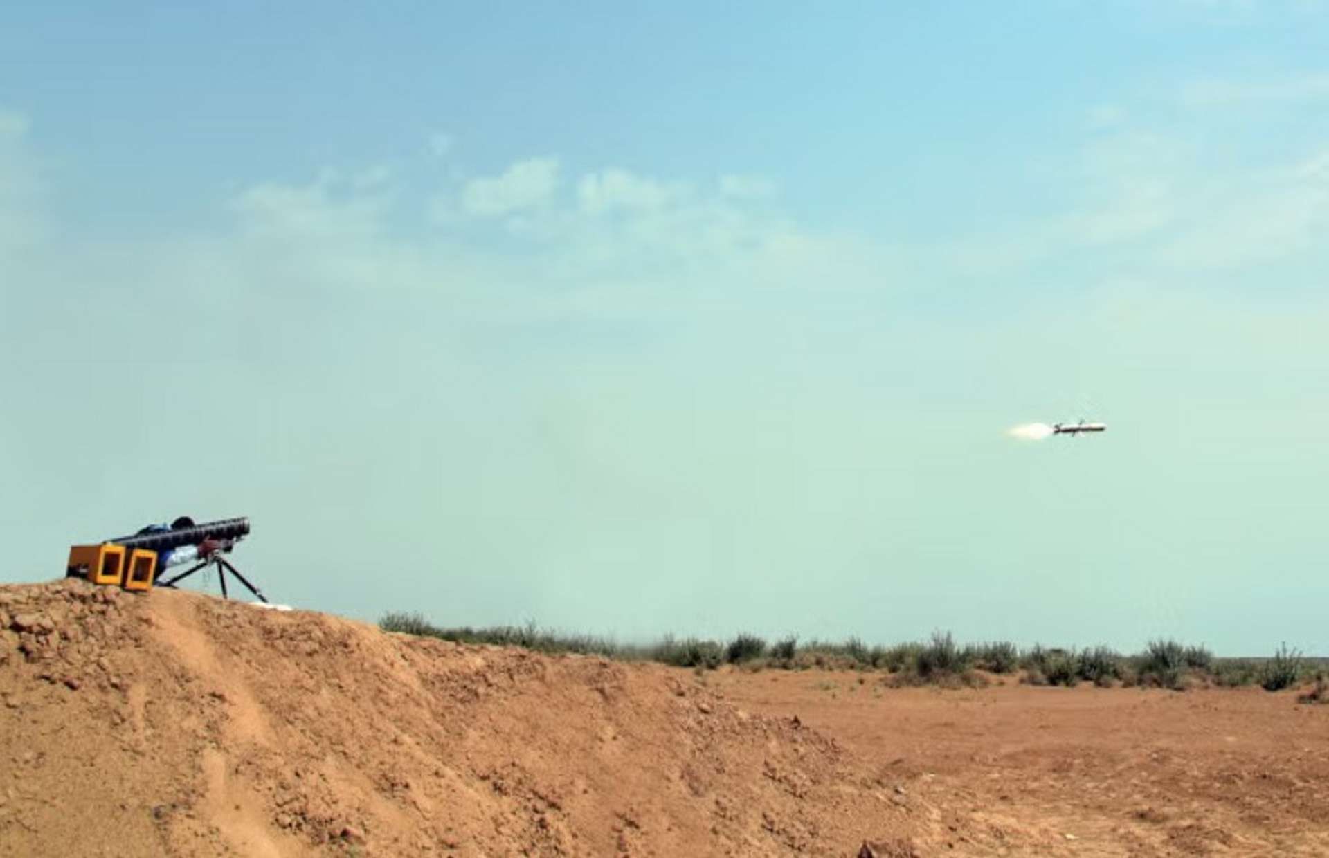 India’s MPATGM is a third-generation, fire-and-forget anti-tank guided missile featuring an imaging infrared seeker, tandem HEAT warhead, and top-attack capability effective out to 2.5–4 km, designed for rapid shoot-and-scoot engagements by a two-person team (Picture source: Indian MoD).