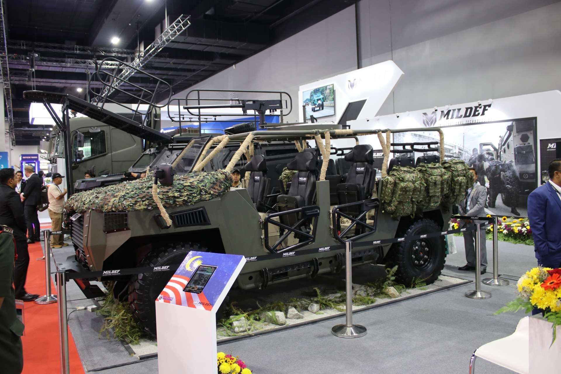 MILDEF’s MIRSAD Infantry Section Vehicle (ISV), showcased at DSA 2026 in Kuala Lumpur, is a high-mobility 4x4 platform designed to transport an infantry squad with integrated heavy weapons, enhancing rapid deployment and tactical flexibility for light forces (Picture source: Army Recognition Group).