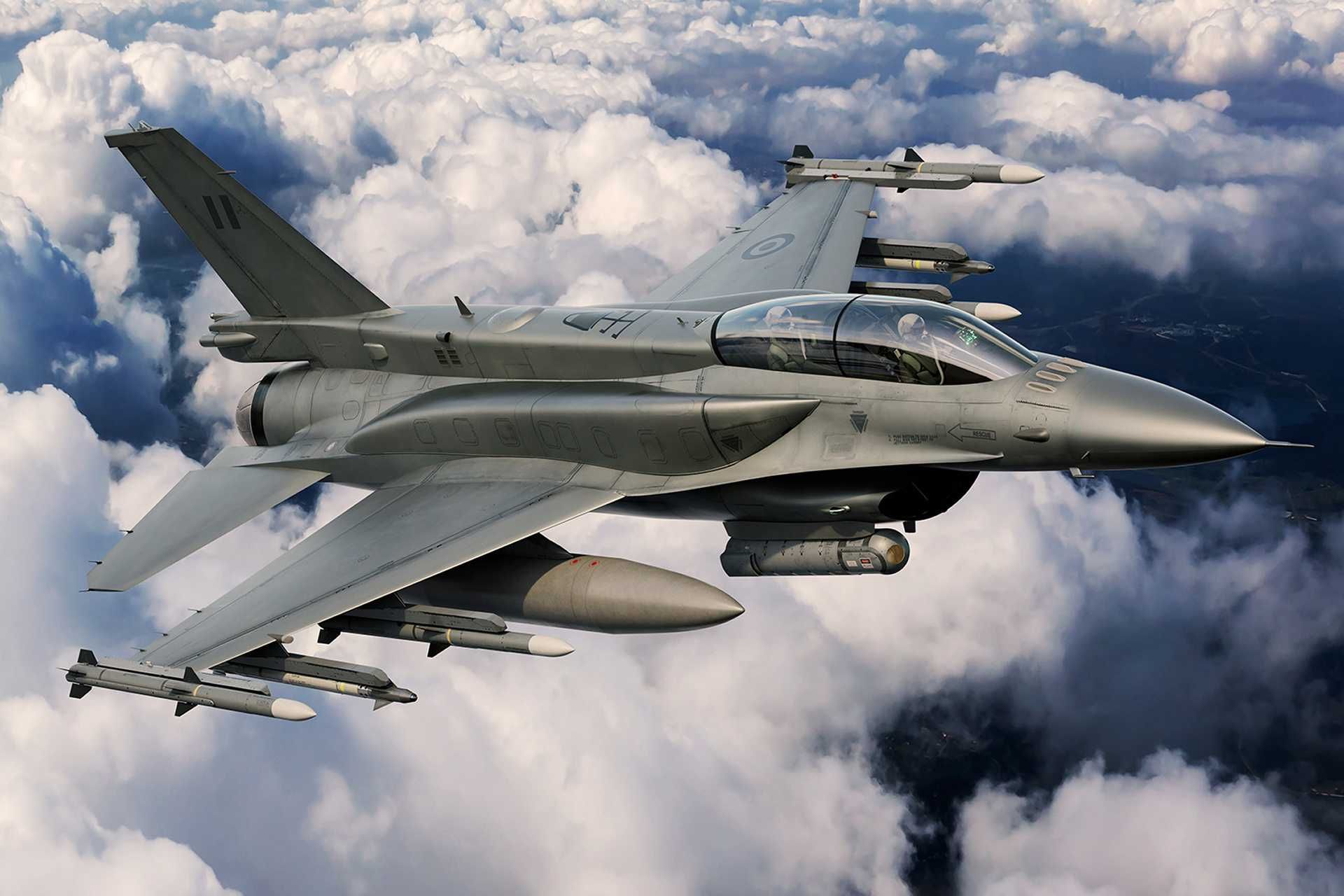 Air-to-air armament on the F-16 Block 70 includes AIM-120C-8 AMRAAM and AIM-9X Block II missiles, while air-to-ground capabilities are supported by AGM-65 Maverick missiles and JDAM-series guided bombs for precision strike missions. (Picture source: Lockheed Martin)