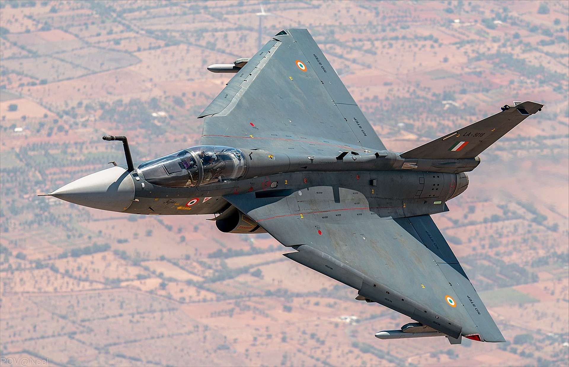 The Tejas Mk-1A is a compact multirole fighter featuring an AESA radar, digital electronic-warfare suite, nine hardpoints for air-to-air and precision-strike weapons, and an 85 kN F404 engine that delivers agile high-G performance for air-defence, interception, and frontline strike missions (Picture source: Indian MoD).