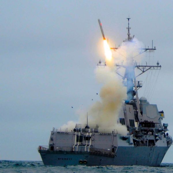The Arleigh Burke-class destroyer USS Michael Murphy launched Tomahawk cruise missiles during U.S. self-defense strikes against Iranian military targets, demonstrating the Navy’s ability to deliver long-range precision firepower from the sea while supporting regional security and protecting international shipping routes (Picture Source: U.S. Navy)