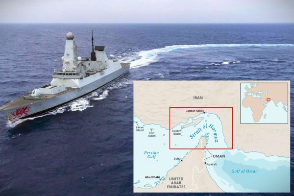 The Royal Navy has deployed the Type 45 destroyer HMS Dragon toward the Middle East to support a future UK and French-led coalition mission aimed at securing commercial shipping and restoring freedom of navigation in the Strait of Hormuz after a potential ceasefire (Picture Source: Royal British Navy / Britannica)
