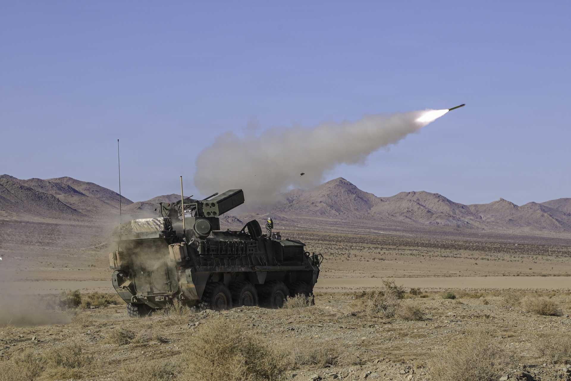 This live-fire event demonstrated that the Stryker M-SHORAD, officially named Sergeant Stout, can conduct target engagements rapidly while maneuvering with a U.S. Army brigade combat team. (Picture source: U.S. Army)