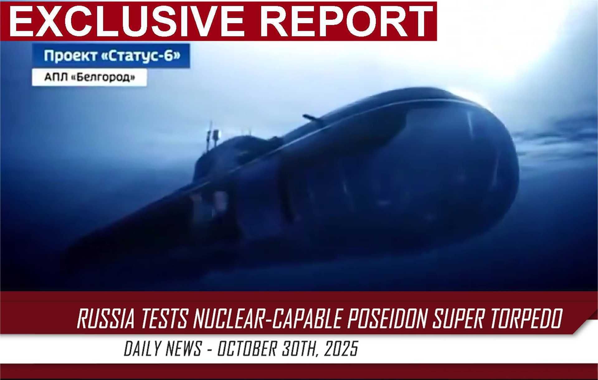 Russia’s Poseidon is a nuclear-powered autonomous torpedo designed to strike coastal targets and trigger a radioactive tsunami, bypassing traditional missile defense systems through deep-sea stealth.