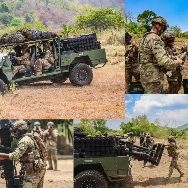 The U.S. Army demonstrated its Scorpion 81mm mobile mortar during Balikatan 2026 in the Philippines, highlighting a fast-moving, shoot-and-displace fire support capability tailored for Indo-Pacific island defense (Picture Source: U.S. Army)