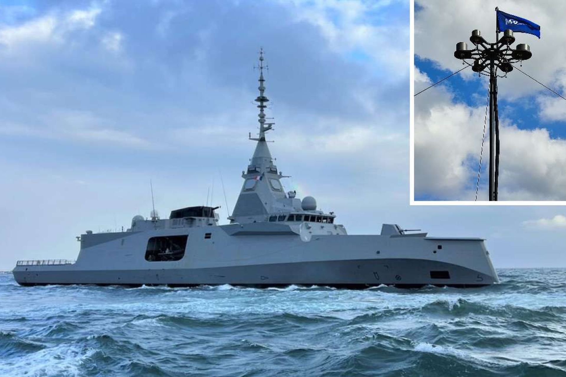 French Navy FDI frigates will receive Neptune/MAJES digital jammers and future directed-energy weapons, strengthening their ability to counter drones, missiles, and saturation attacks through layered electronic and close-in defense (Picture source: Naval Group/MC2 Technologies).