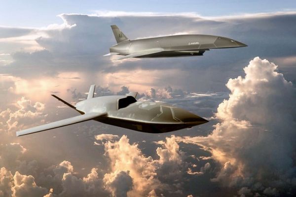 A carrier-capable unmanned combat jet designed to launch and recover from carriers, then team with F-35C and Super Hornets to extend range, add sensors and jamming, and carry extra weapons for air defense or strike using task-based autonomy with human control of lethal actions (Picture source: U.S. DoW).