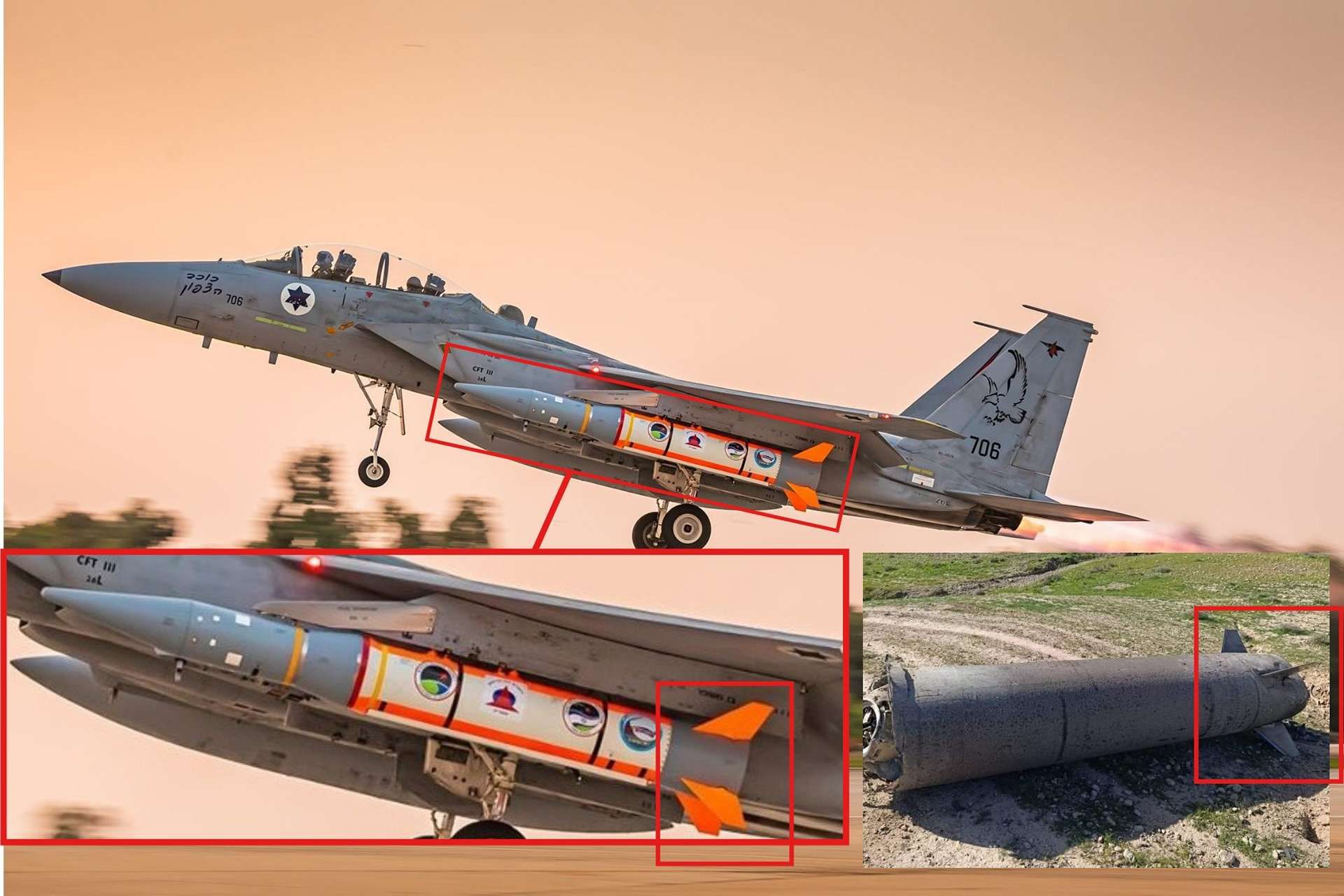 Open-source imagery from the 28 February 2026 US and Israeli strikes on Iran suggests Israel may have employed Blue Sparrow air-launched ballistic missiles in the operation’s opening phase, though officials have not confirmed the weapon used (Picture Source: Israeli Ministry of Defense / Social Media)