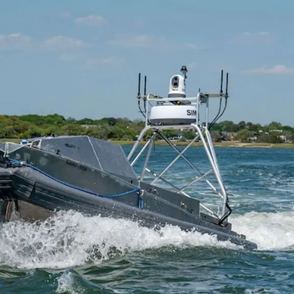 U.S. Navy GARC uncrewed surface vessels are now patrolling in support of Operation Epic Fury against Iran, marking the first confirmed U.S. combat-zone use of drone boats to expand surveillance and maritime security in the Strait of Hormuz (Picture source: U.S. DoW).