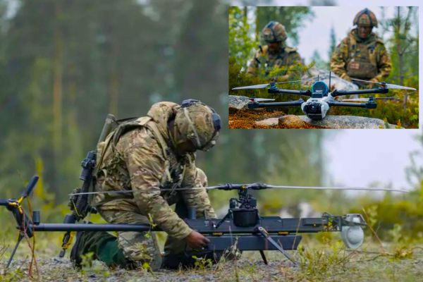 The British Army used Exercise Northern Star in Finland near the Russian border to test a networked drone kill chain linking Anduril's Ghost-X reconnaissance aircraft with the Bolt-M loitering munition, enabling infantry units to detect, track, and strike targets at range while remaining concealed and reducing exposure to enemy fire (Picture Source: British Army / Edited by Army Recognition Group)