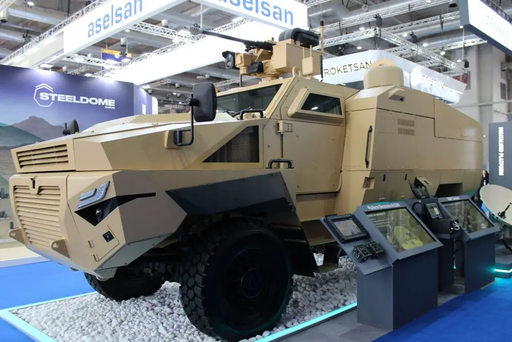 ST Engineering Land Systems’ Rhino MUM-T hybrid vehicle on display at the World Defense Show 2026.(Picture source: Army Recognition)