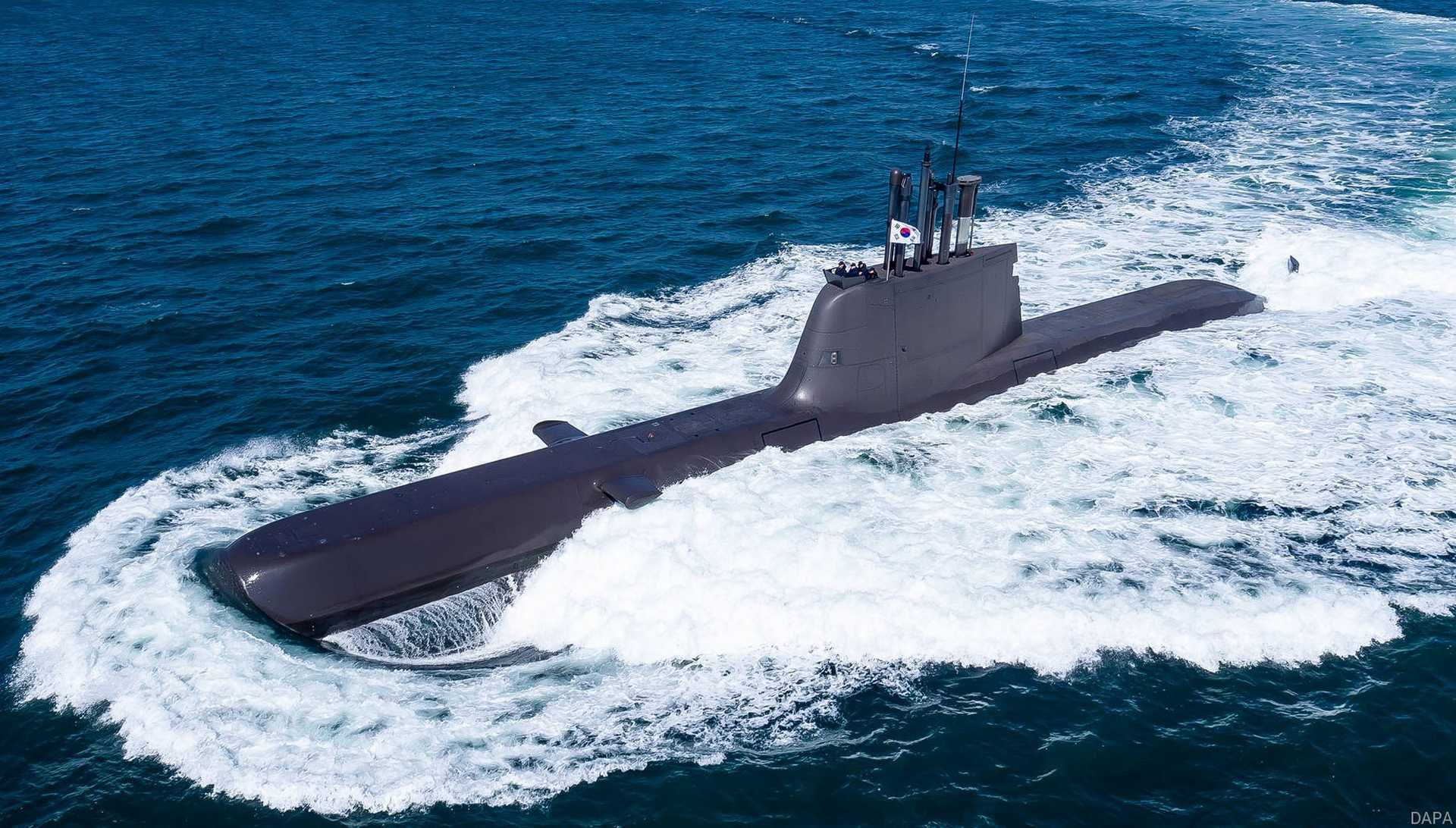 The KSS-II, also known as the Jang Bogo II or Sohn Won-il class, represents the second phase of South Korea’s broader Korean Attack Submarine plan, which was conceived to move beyond coastal midget submarines and the earlier Jang Bogo-class. (Picture source: DAPA)