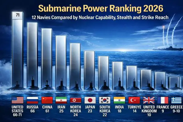 From nuclear deterrence to coastal sea denial, the world’s leading submarine fleets in 2026 are defined not only by numbers, but by the types of boats they field, the missions they perform, and the doctrines they support (Picture source: Army Recognition Edit).